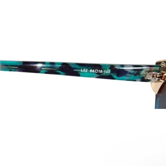 AQS Modified Cat Eye Sunglasses AQUASWISS Mirror Teal Lens Made Italy 🇮🇹 NWT - Picture 8 of 11